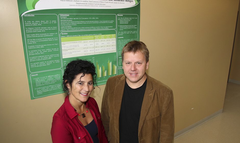 Marie-Claude Rivard et Jean Lemoyne, professeurs au Département des sciences de l'activités physiques de l'UQTR