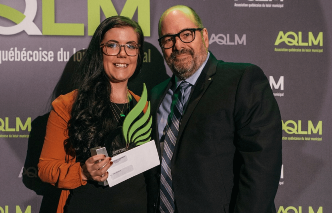 Justine Côté-Laberge remporte le prix Otium, excellence académique, de l’Association québécoise du loisir municipal