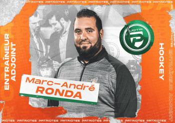 Marc-André Ronda est nommé entraîneur adjoint des Patriotes!