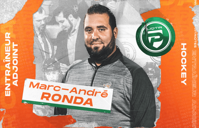 Marc-André Ronda est nommé entraîneur adjoint des Patriotes!