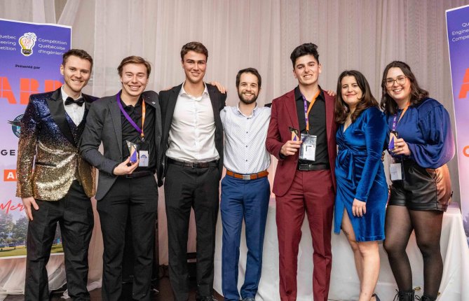 Des étudiants de l’UQTR remportent trois épreuves à la Compétition québécoise d’ingénierie