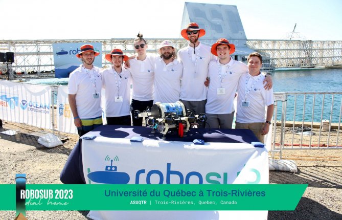 Autonomous submarine UQTR présent à la compétition Robosub 2023