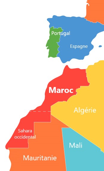 carte-maroc-banque-images