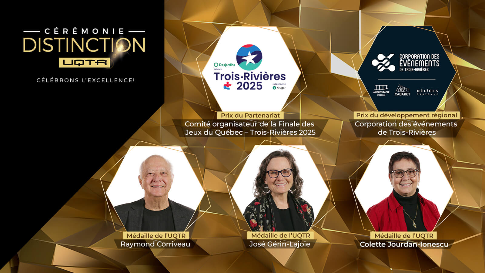 Cérémonie Distinction UQTR : la parole aux lauréates et lauréats