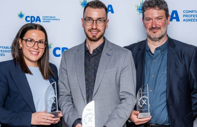 Pier-Luc Chayer honoré par l’Ordre des CPA du Québec