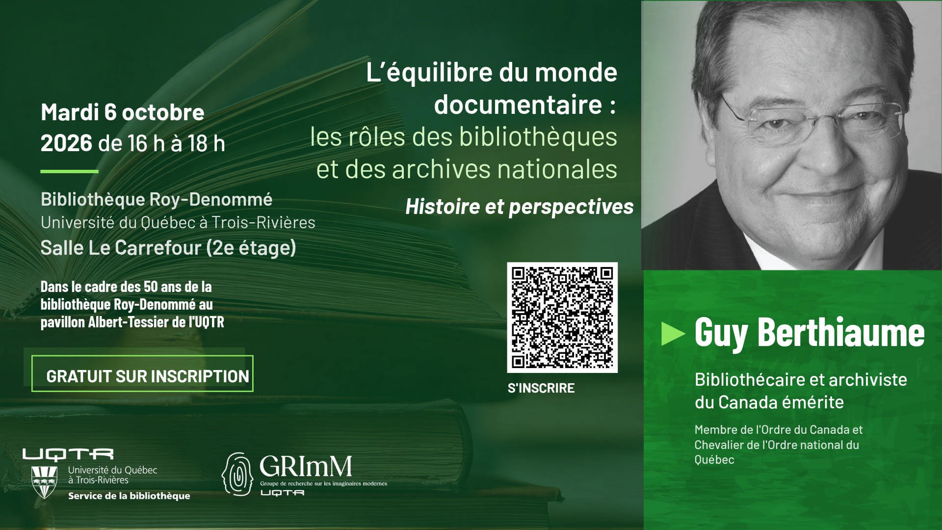Guy Berthiaume en conférence à l’UQTR