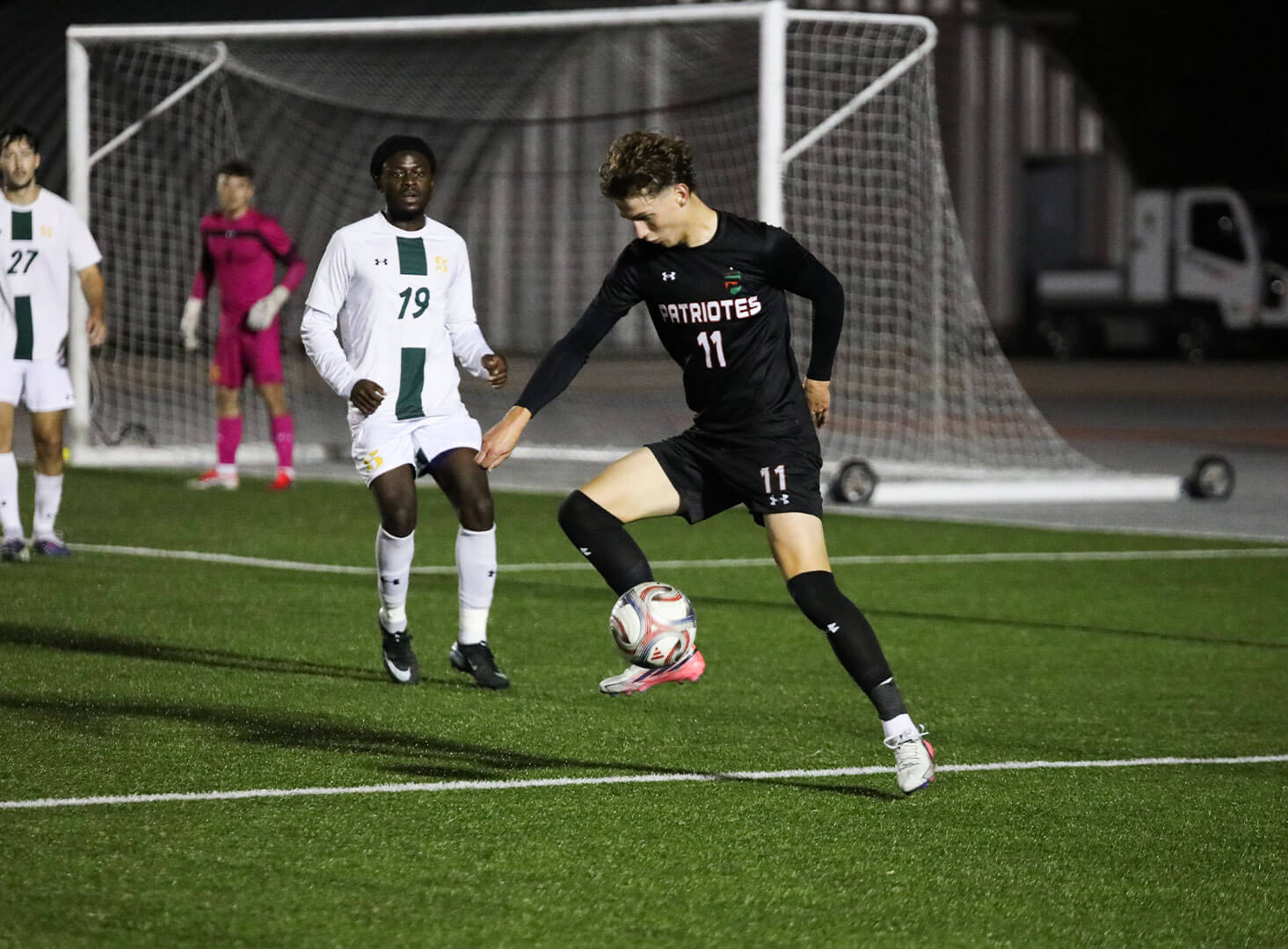 Équipe de soccer masculine des Patriotes contre le Vert et Or de l'Université Sherbrooke