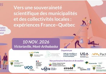 L'expertise municipale de l’UQTR à l’avant-scène franco-québécoise