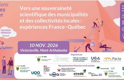 L'expertise municipale de l’UQTR à l’avant-scène franco-québécoise
